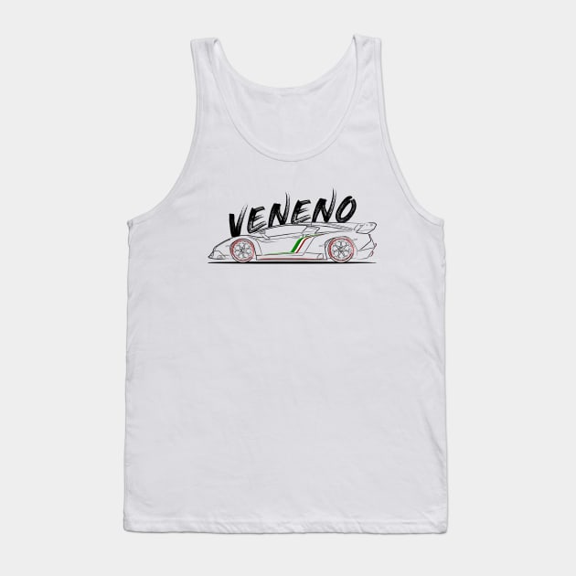 Lambo Veneno Tank Top by turboosted